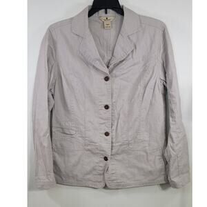 Woolrich Blazer Womens Small Linen Cotton Blend Classic Corporate Minimal Blazer